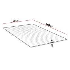 Garnero Arredamenti Topper|Topper-Topper singolo 90x200cm trapuntato imbottito con elastici bianco Corsica