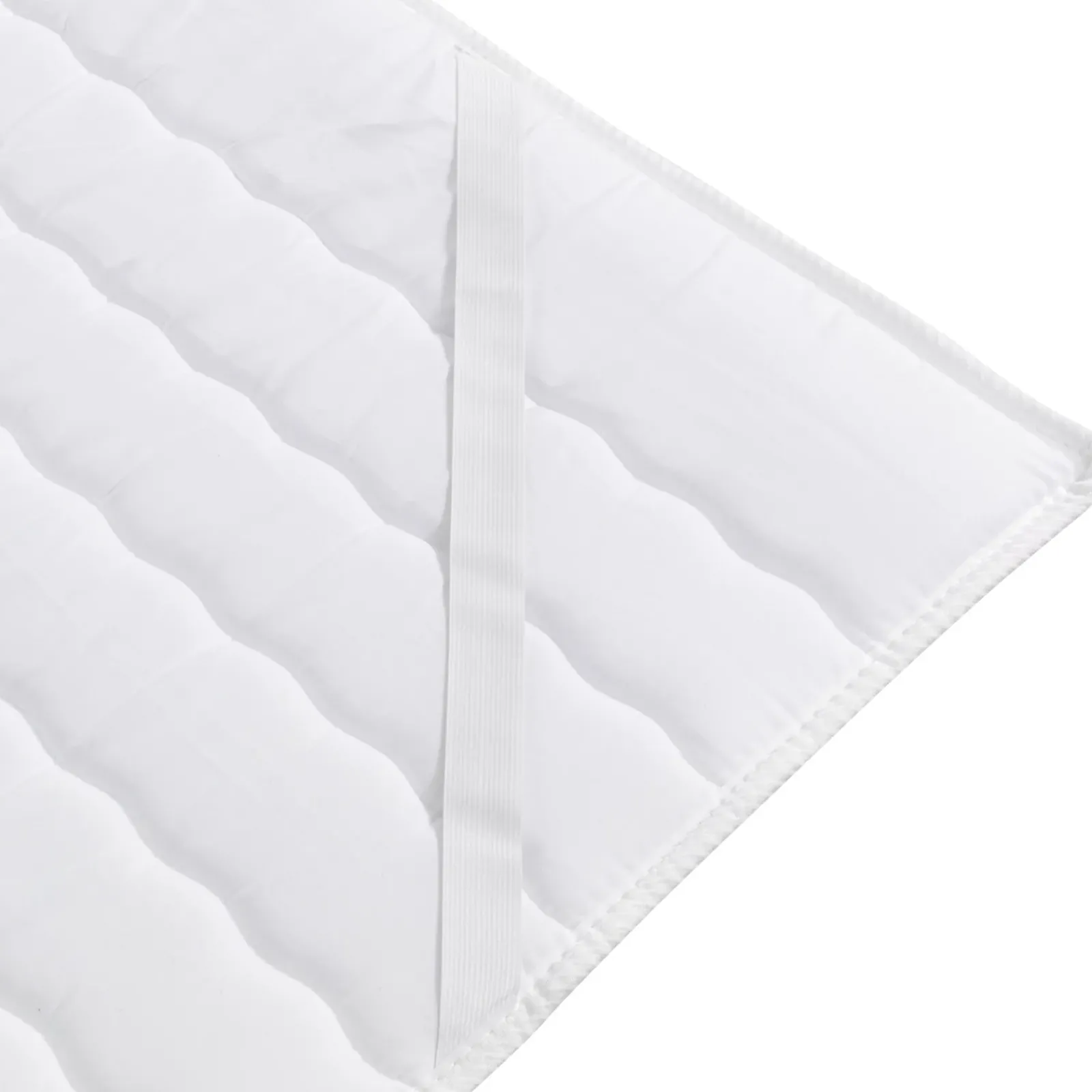 Garnero Arredamenti Topper|Topper-Topper singolo 80x200cm trapuntato imbottito con elastici bianco Corsica