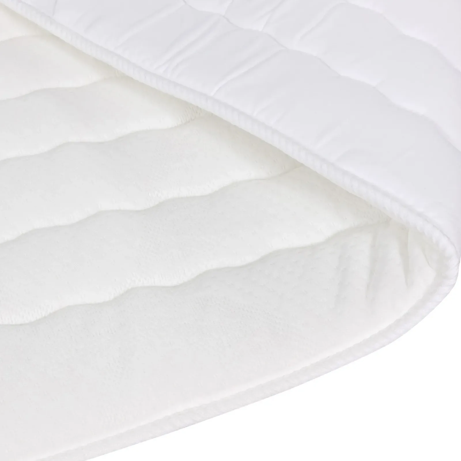 Garnero Arredamenti Topper|Topper-Topper singolo 80x200cm trapuntato imbottito con elastici bianco Corsica