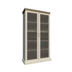 Garnero Arredamenti Credenza Alta|Vetrinette-Vetrina alta 87x187h cm 2 ante 5 ripiani pino frassinato rovere Blend