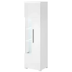 Garnero Arredamenti Vetrinette|Vetrinette-Vetrina 45x160h cm 1 anta destra moderna Frisk Bianco Lucido