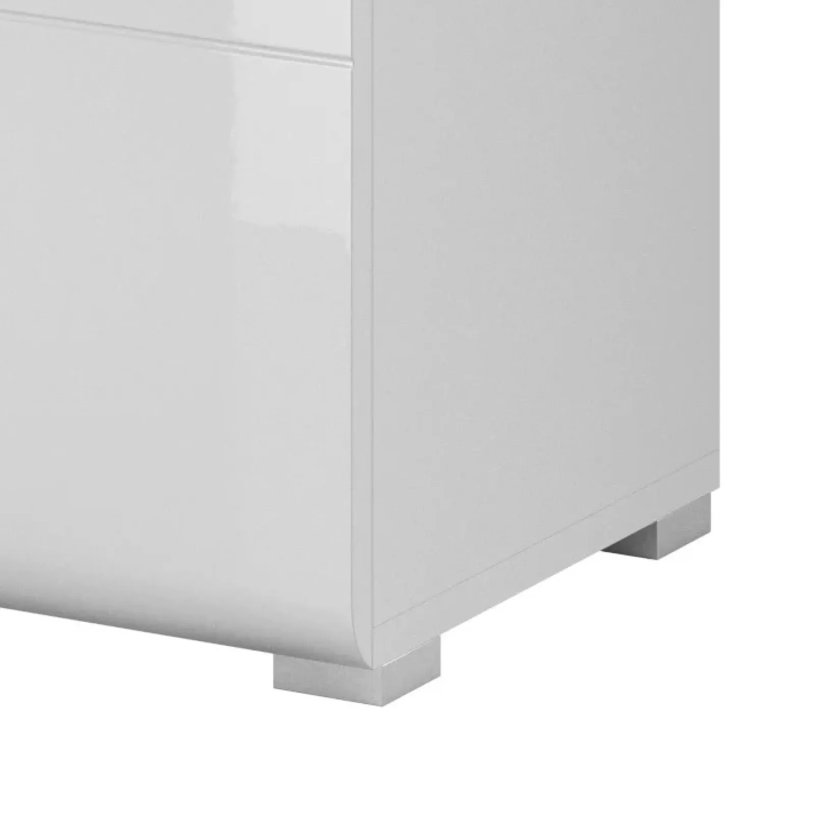 Garnero Arredamenti Vetrinette|Vetrinette-Vetrina 60x204h cm 1 anta moderna bianco lucido rovere Tahiti