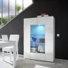Garnero Arredamenti Vetrinette|Vetrinette-Vetrina 121x166h cm 2 ante design moderno bianco lucido Reflex