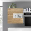 Garnero Arredamenti Mensole E Pensili-Vetrina 95x92h cm 2 ante moderna noce stelvio Infinity
