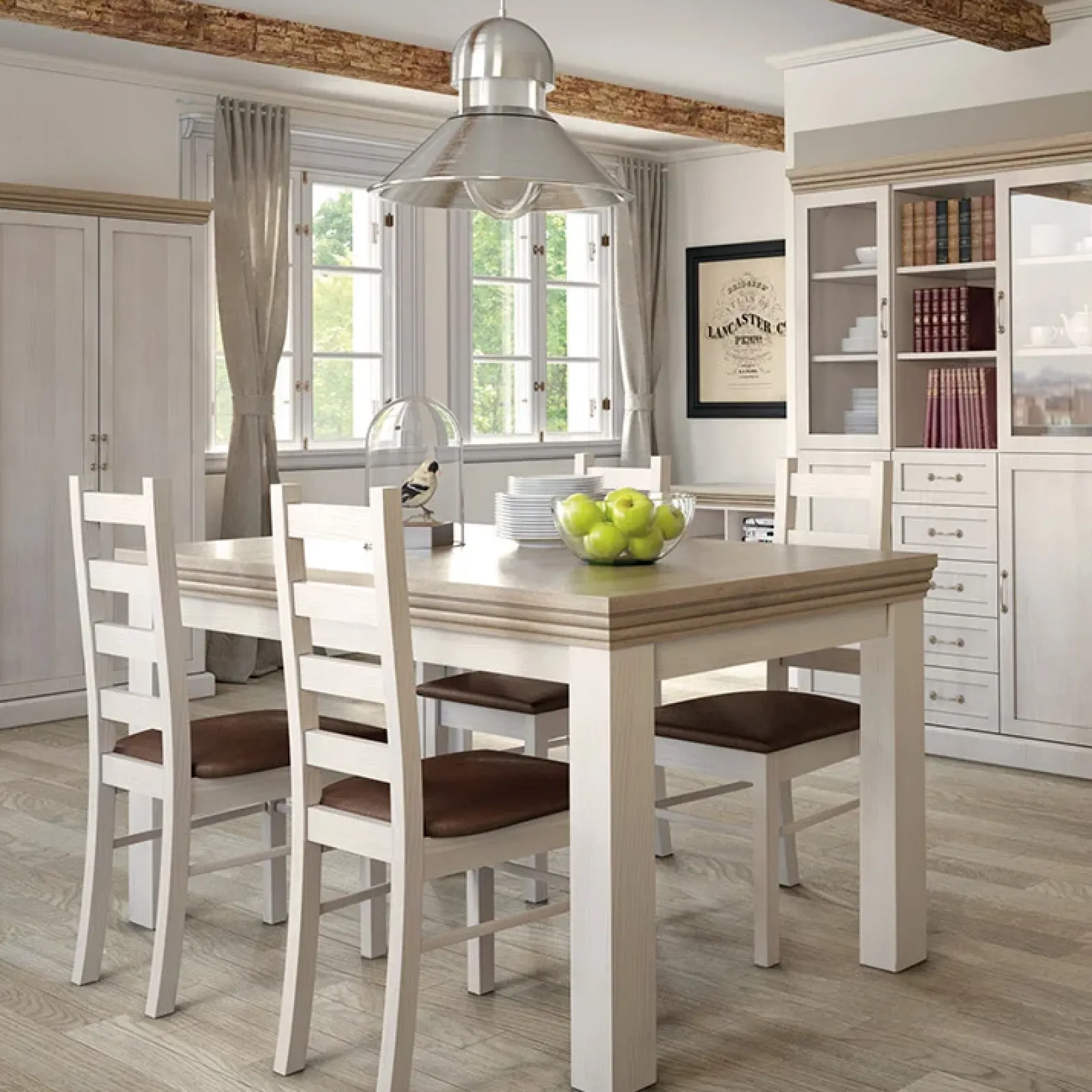 Garnero Arredamenti Vetrinette|Vetrinette-Vetrina 57x187h cm 5 ripiani pino frassinato rovere Blend