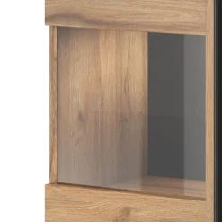 Garnero Arredamenti Vetrinette|Vetrinette-Vetrinetta bassa 90x136h cm 2 ante soggiorno rovere Maiorca