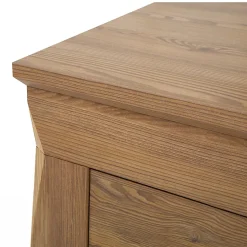 Garnero Arredamenti Vetrinette|Vetrinette-Vetrinetta 72x202h cm 1 anta 3 cassetti rovere scuro Lucca