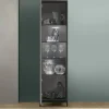 Garnero Arredamenti Vetrinette|Vetrinette-Vetrinetta 55x203h cm 1 anta moderna nero frassinato Absolut