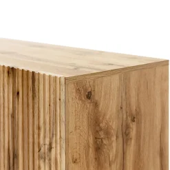 Garnero Arredamenti Vetrinette|Vetrinette-Vetrinetta 60x183h cm 1 anta moderna cannettato Essence Quercia