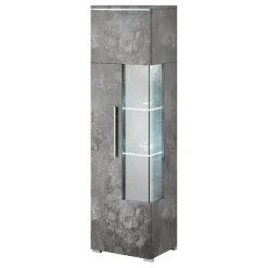 Garnero Arredamenti Vetrinette|Vetrinette-Vetrinetta 45x160h cm 1 anta sinistra moderna Frisk Ossido