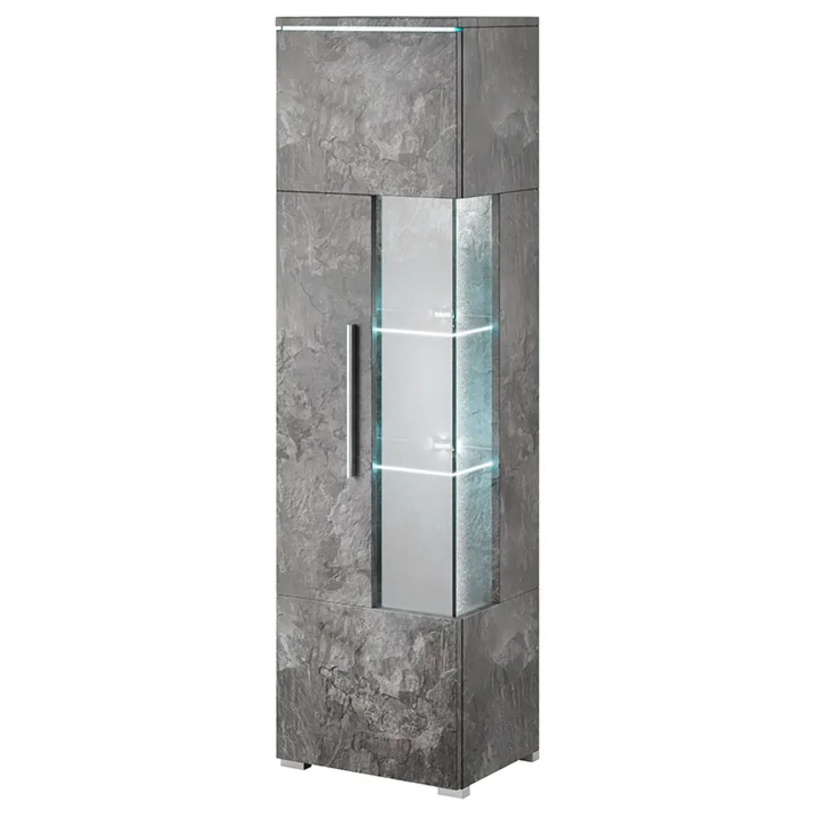 Garnero Arredamenti Vetrinette|Vetrinette-Vetrinetta 45x160h cm 1 anta sinistra moderna Frisk Ossido