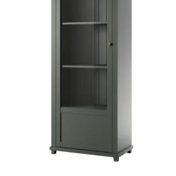 Garnero Arredamenti Vetrinette|Vetrinette-Vetrinetta 71x200h cm 1 anta sinistra soggiorno quercia Texel Verde