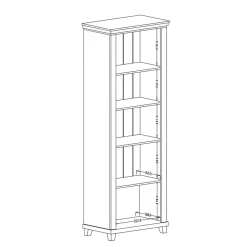 Garnero Arredamenti Vetrinette|Vetrinette-Vetrinetta 71x200h cm 1 anta sinistra soggiorno quercia Texel Verde