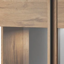 Garnero Arredamenti Vetrinette|Vetrinette-Vetrinetta 60x204h cm 1 anta soggiorno moderna rovere nero Maiorca