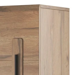 Garnero Arredamenti Vetrinette|Vetrinette-Vetrinetta 60x204h cm 1 anta soggiorno moderna rovere nero Maiorca