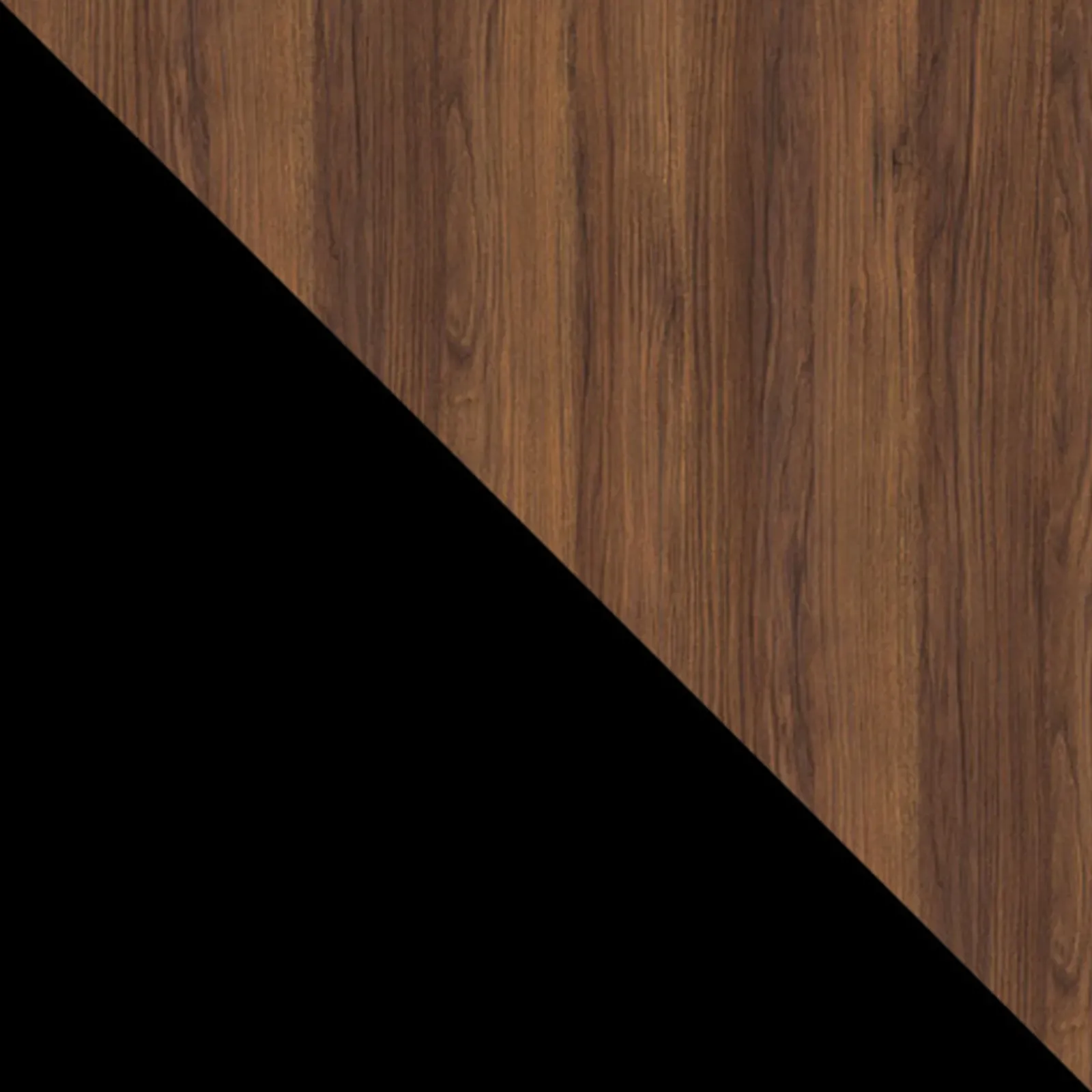 Garnero Arredamenti Vetrinette|Vetrinette-Vetrinetta 53x182h cm 1 anta soggiorno noce nero Wild Noce - Nero opaco