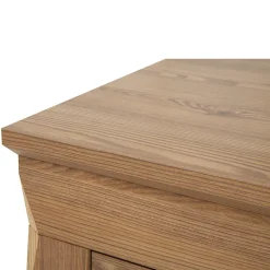 Garnero Arredamenti Vetrinette|Vetrinette-Vetrinetta 156x151h cm 3 ante 4 cassetti rovere scuro Lucca