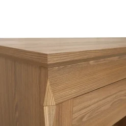 Garnero Arredamenti Vetrinette|Vetrinette-Vetrinetta 156x151h cm 3 ante 4 cassetti rovere scuro Lucca