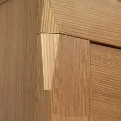 Garnero Arredamenti Vetrinette|Vetrinette-Vetrinetta 102x202h cm 4 ante rovere scuro Lucca