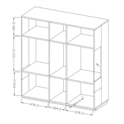 Garnero Arredamenti Vetrinette|Vetrinette-Vetrinetta 130x139h cm 3 ante soggiorno antracite rovere Bahama Antracite - Rovere Rustico
