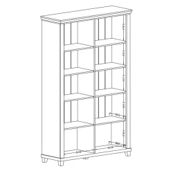 Garnero Arredamenti Vetrinette|Vetrinette-Vetrinetta 126x200h cm soggiorno moderna quercia Texel Verde